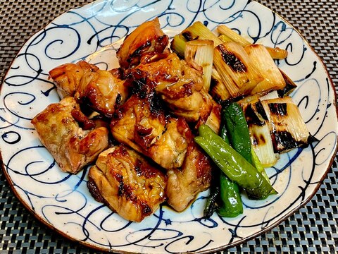 魚焼きグリルこその美味しい焦げ♡焼き鳥と焼き長ねぎ